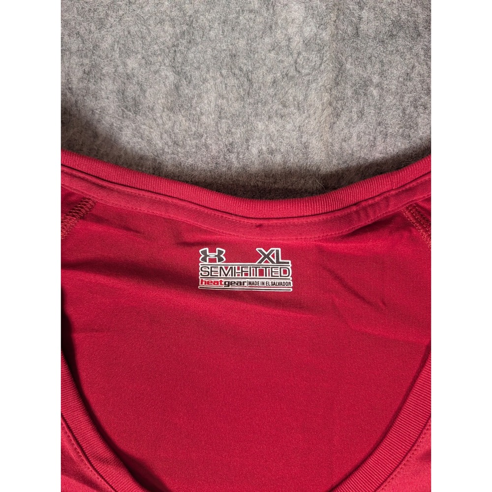Under Armour Oklahoma Sooners HeatGear Crimson‎ Red Graphic Athletic T-Shirt XL - Picture 6 of 11
